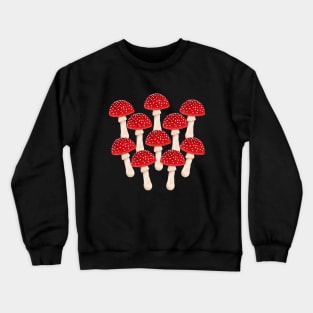 Fly Agaric Red Mushrooms Crewneck Sweatshirt